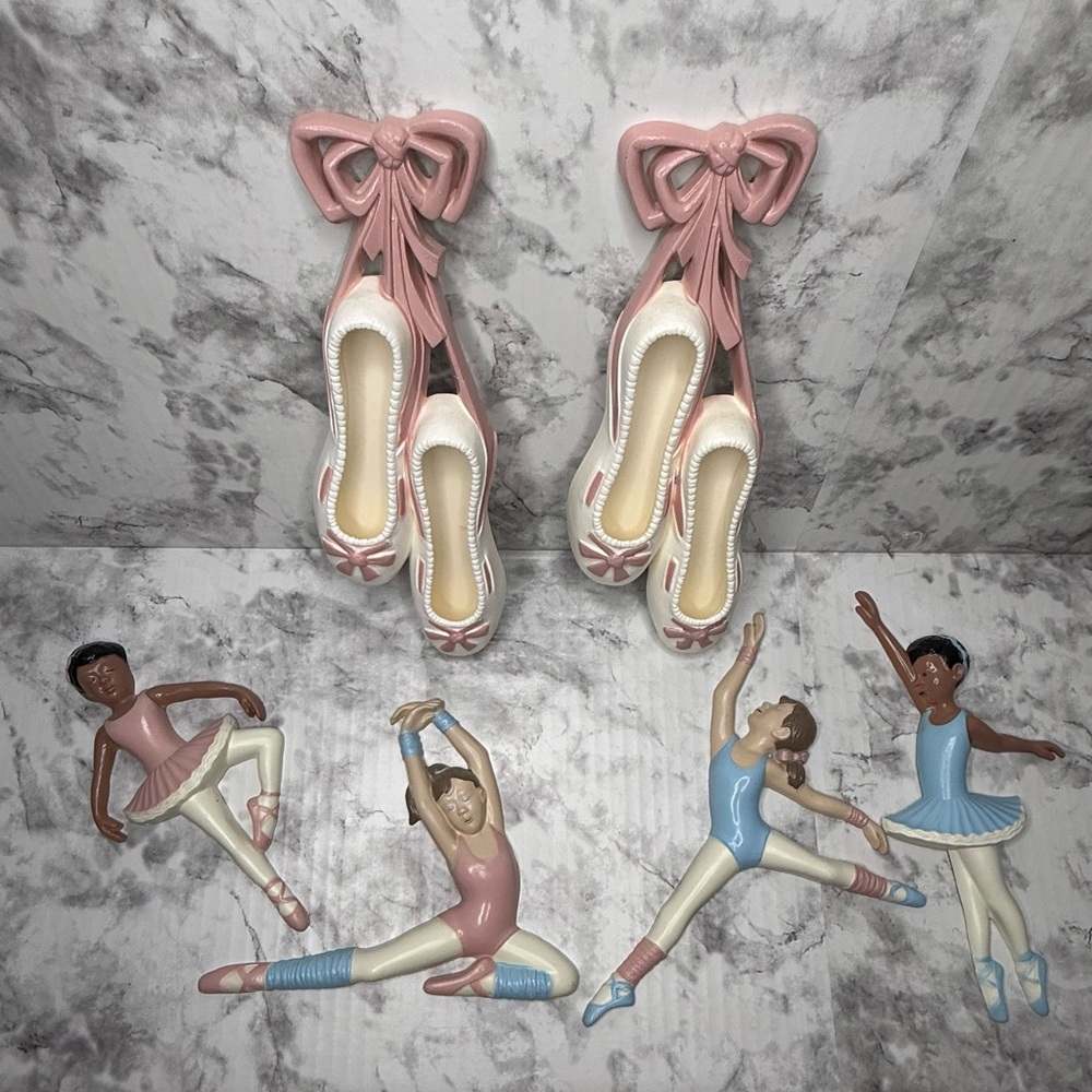 Vintage Burwood Ballerina Wall Decor 1980s Ballet Dancing Girl Plaques